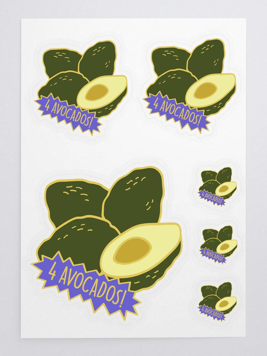 Four Avocados Sticker Sheet product image (1)