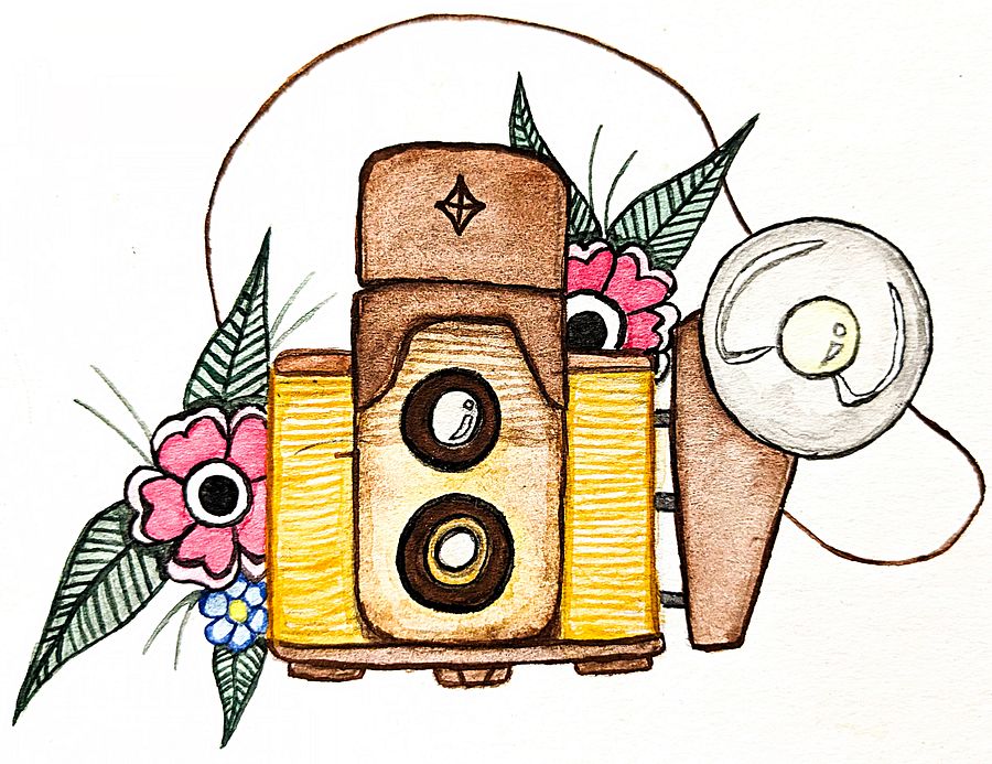 3" Floral Camera Sticker product image (2)