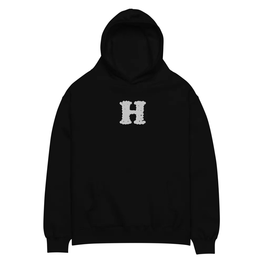 Initial Letter Of Name "H" is Embroidered Unisex Oversized Hoodie product image (2)