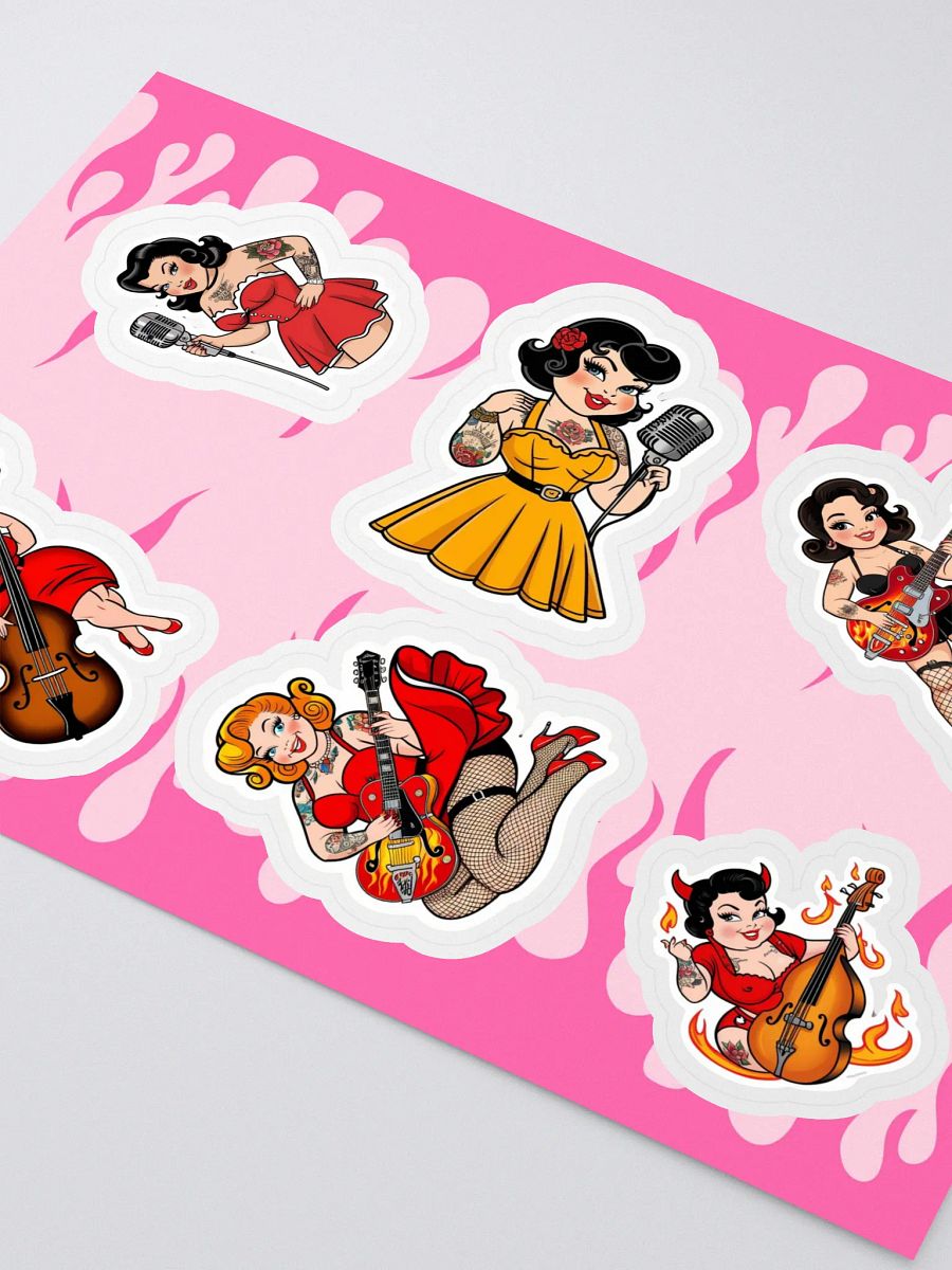Retro Rockabilly Kiss-Cut Sticker Sheet product image (2)