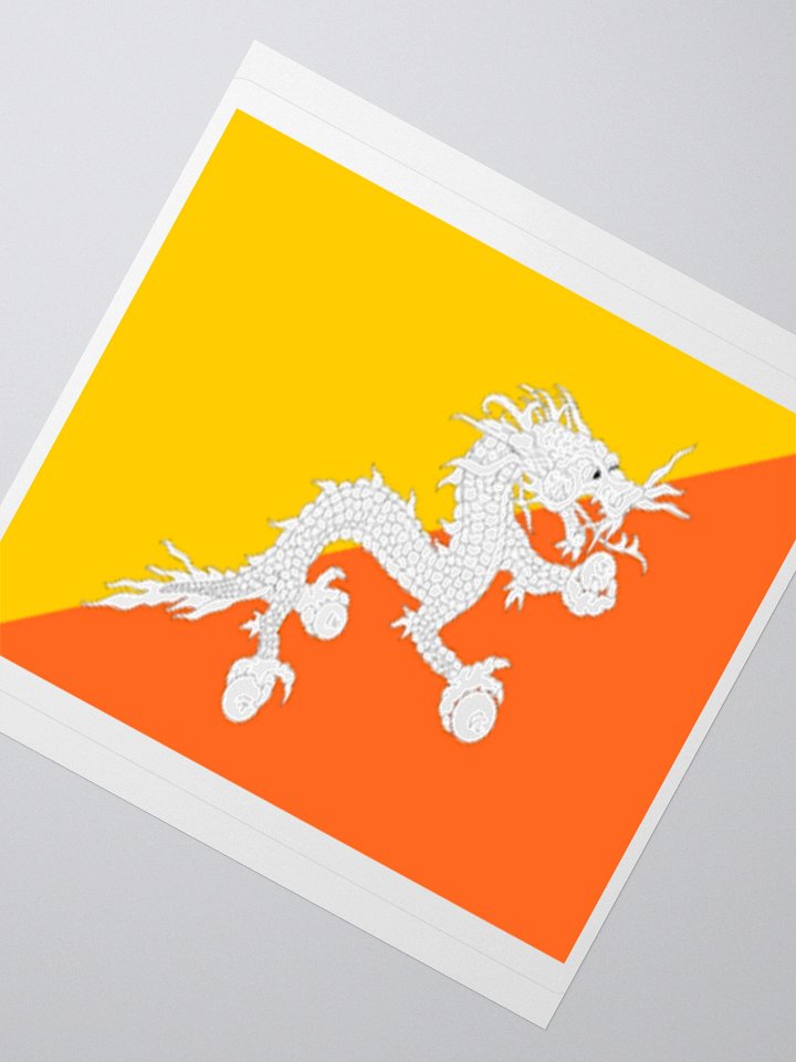 Exclusive Bhutan Flag Kiss-Cut Stickers - High-Quality Vinyl, Multiple Sizes product image (4)