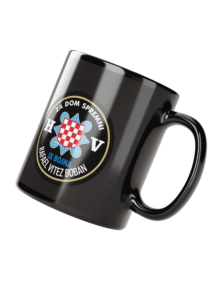 Patriotic Emblem Black Mug IX BOJNA HOS RAFAEL VITEZ BOBAN product image (4)