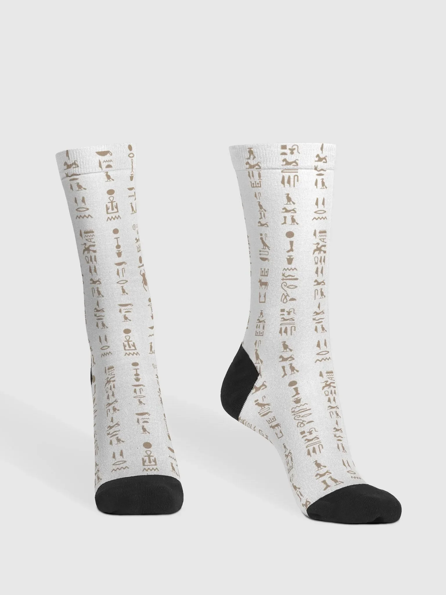 Isis Hieroglyphs Very Detailed White Crew Socks product image (2)