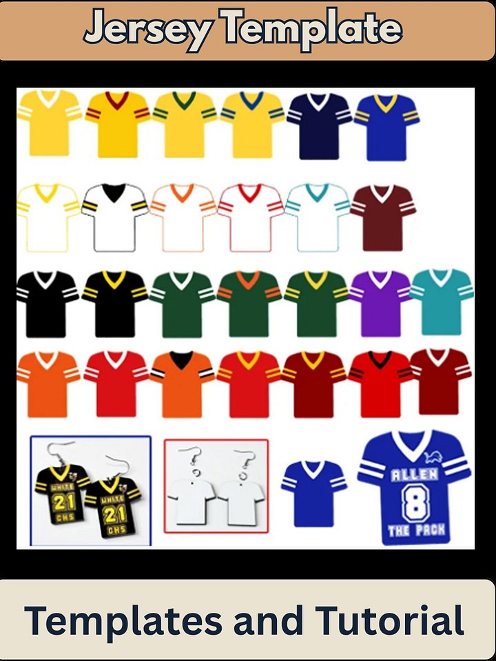 VIP Members Only! How to Sublimate a MDF Wood Jersey - 1.5 and 1.97 inch Templates - Editable in Canva - PSD and PNG Files product image (2)