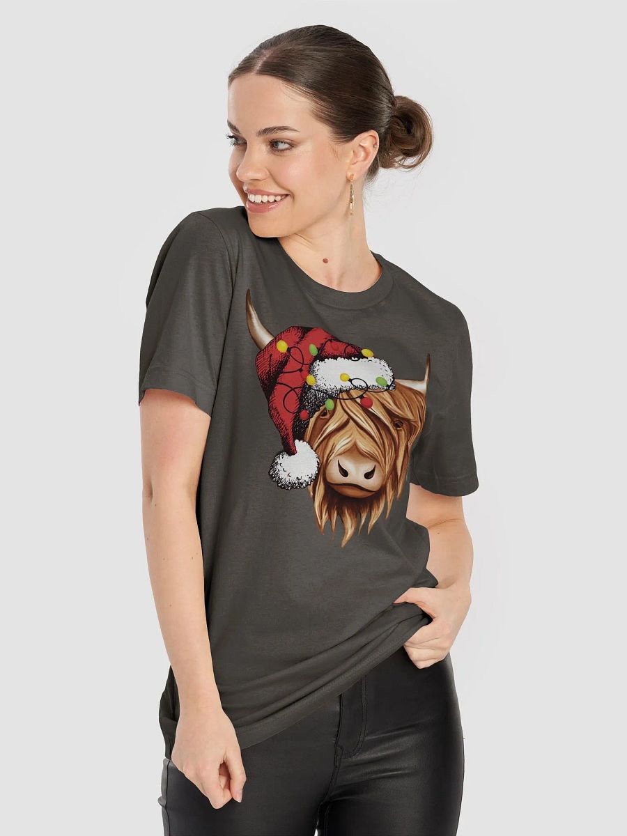 Christmas Highland Cow with Lights - T-Shirt product image (8)