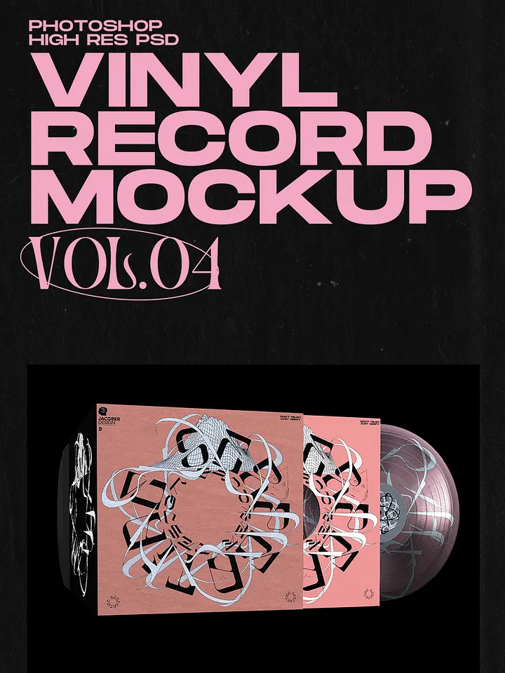 Vinyl Records Mockup Vol. 4 (PSD) product image (2)