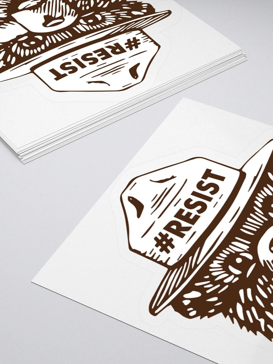 Smokey RESIST BEAR Sticker 3 SIZES! Alt National Parks Kiss Cut Vinyl Decal product image (4)