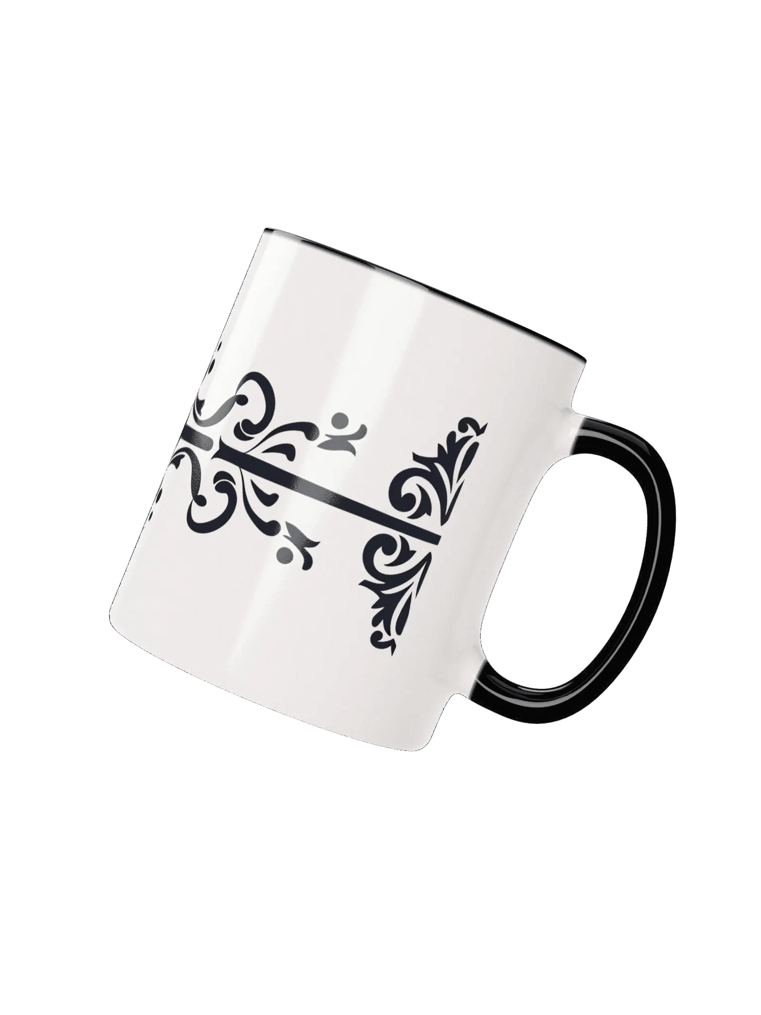 Elegant Floral Divider Ceramic Mug product image (3)