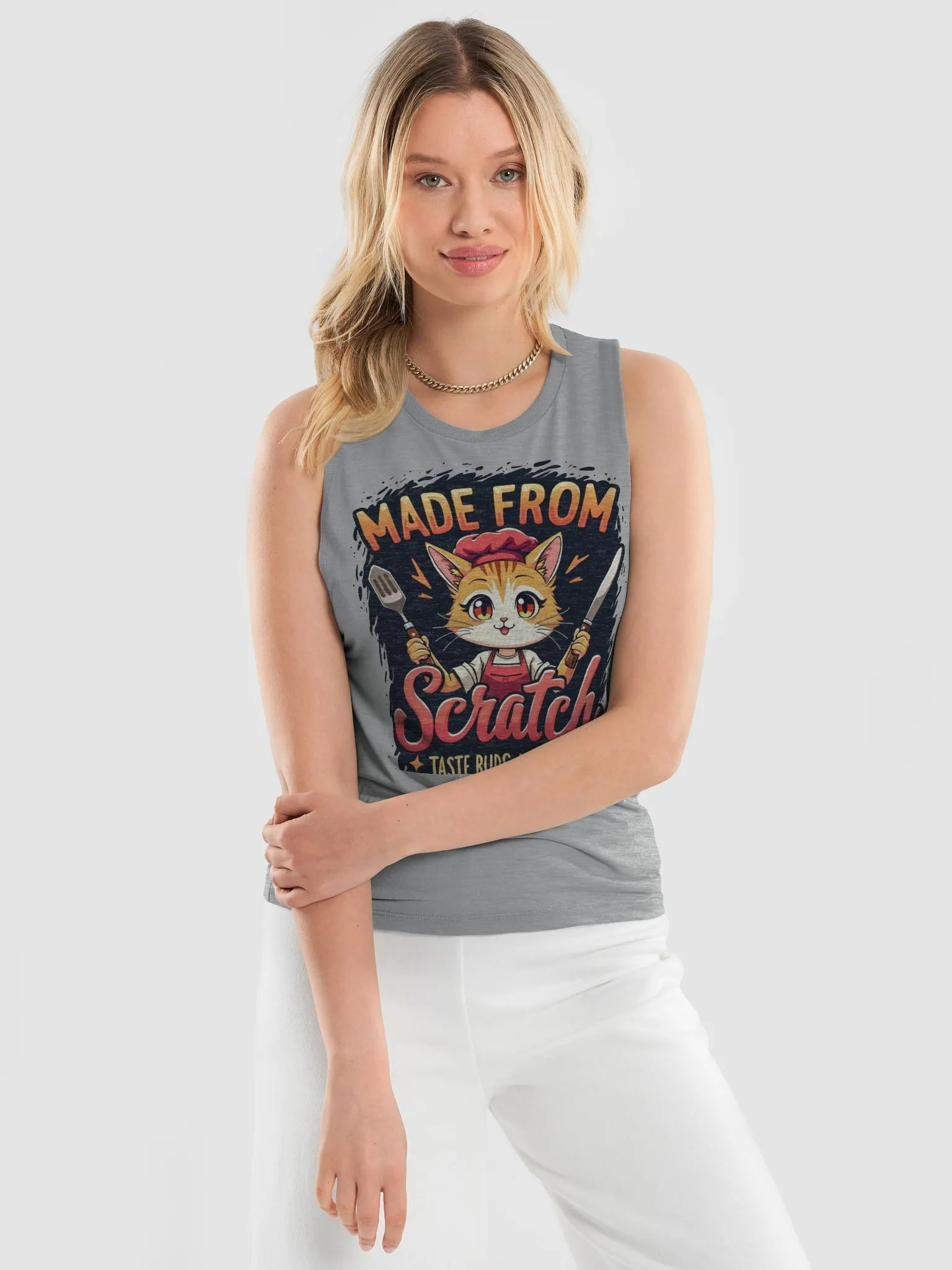 Made From Scratch Chef Cat Muscle Tank product image (17)
