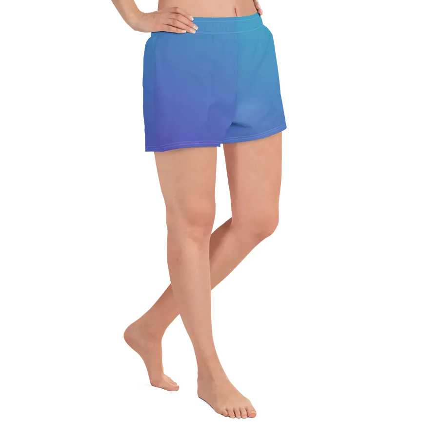 Pink to Blue Gradient Women's Athletic Short Shorts product image (3)