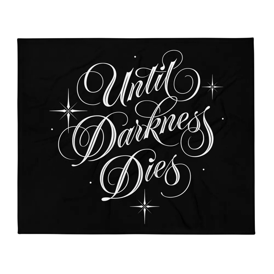 Until Darkness Dies (simple design) Throw Blanket product image (3)