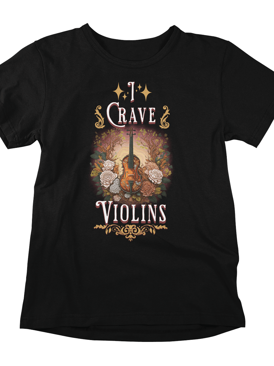 Melodic Reverie: I Crave Violins T-Shirt Design product image (1)