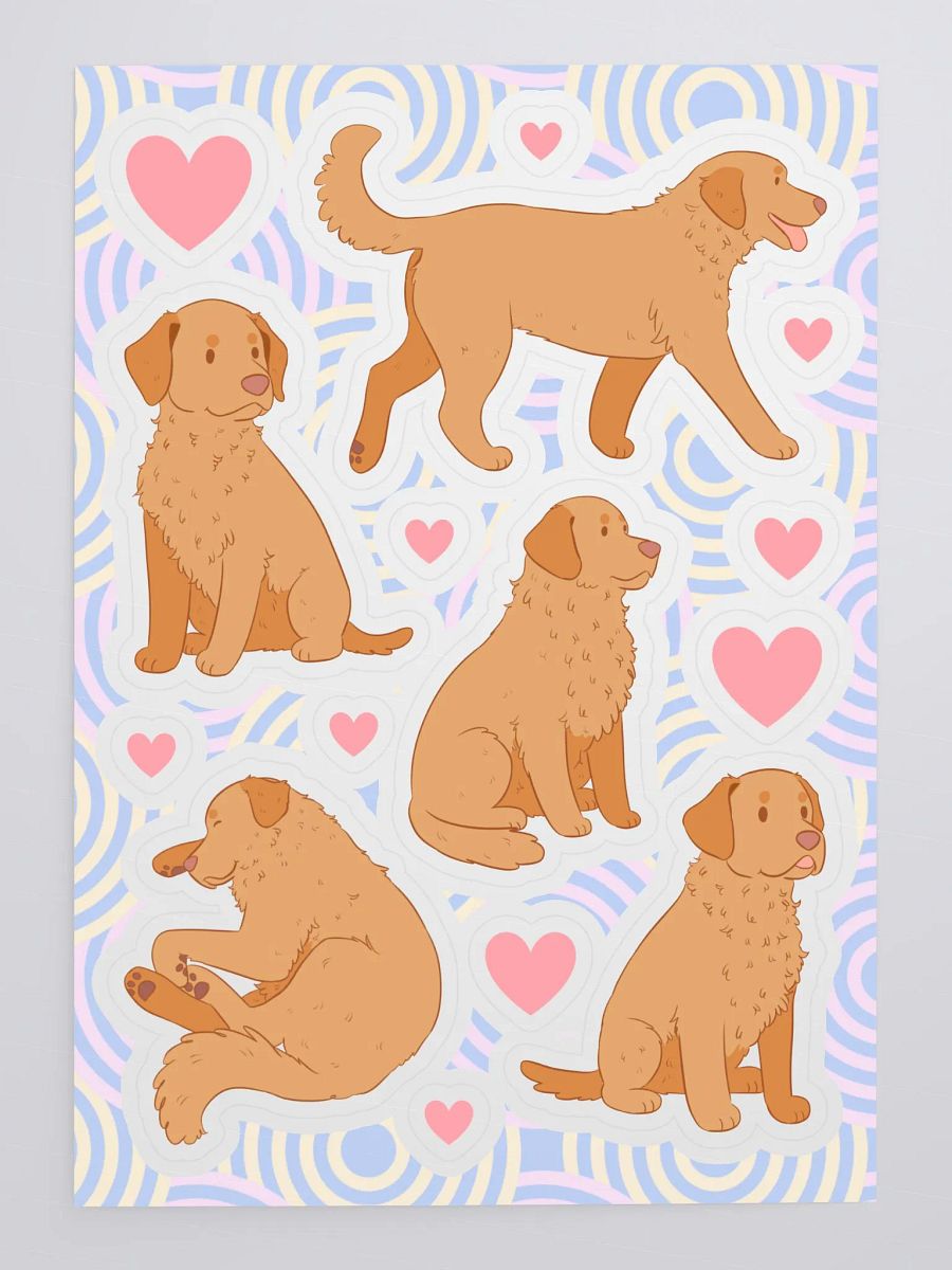 Cute Chesapeake Bay Retriever Adorable Dog Sticker Sheet product image (4)