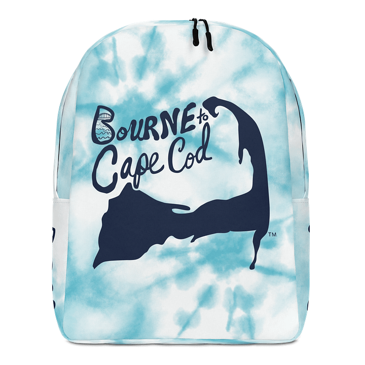 BOURNE to Cape Cod™ | Backpack | BRN.2C.C.™ | Coastal Carryall | Minimalist Style, Maximum Vibes | Navy Blue on Blue Tie-Dye🎒🌊 product image (1)