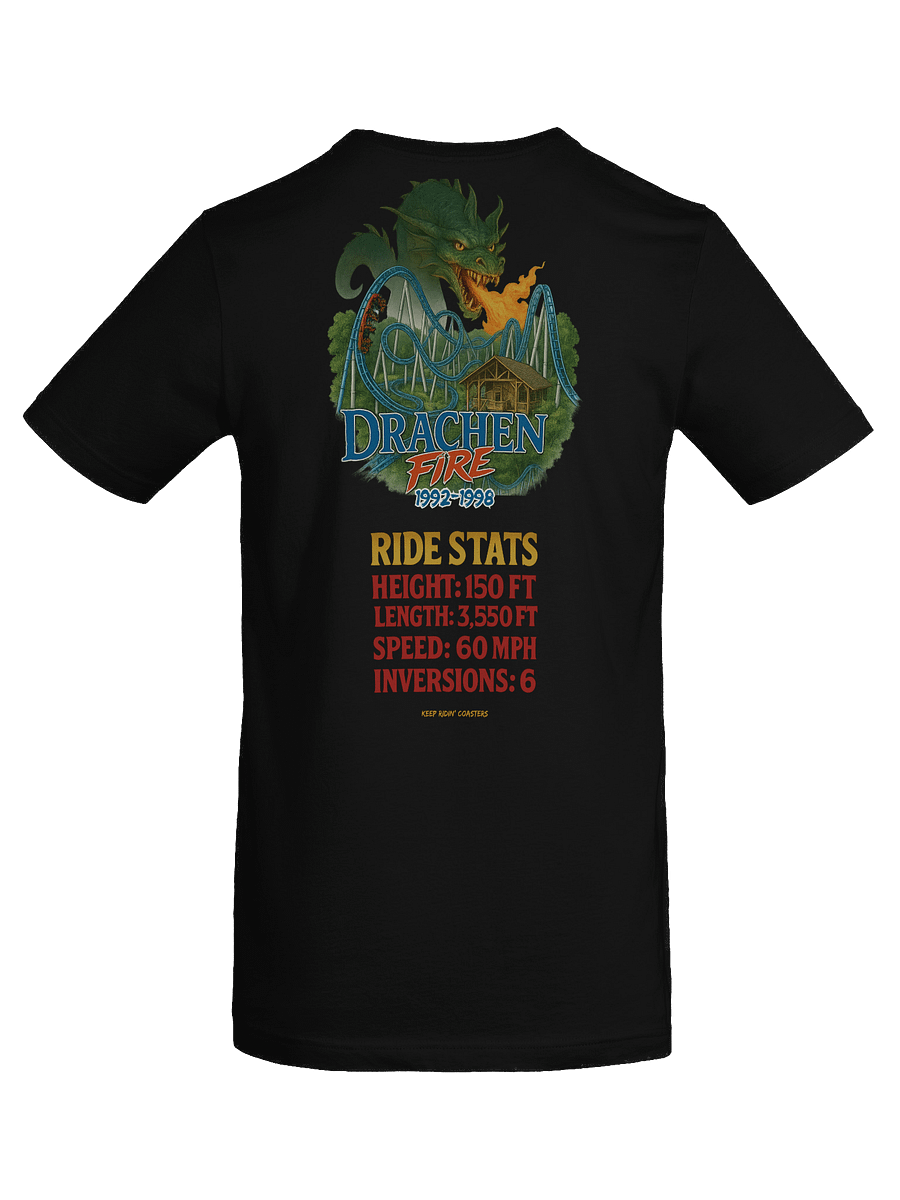 Vintage Drachen Fire Roller Coaster T-Shirt product image (39)