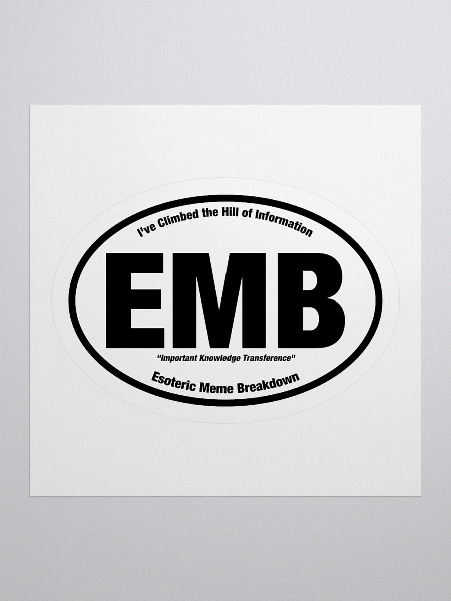 Esoteric Meme Breakdown "EMB" Sticker - Small product image (1)