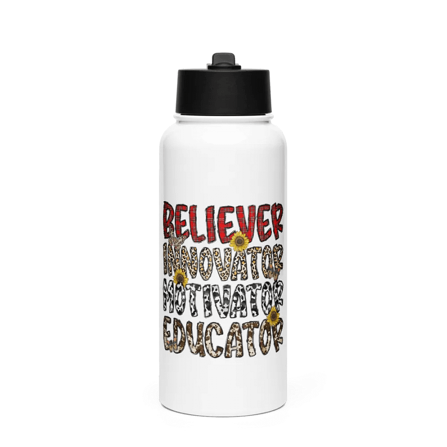 Believer, Innovator, Motivator, Educator - Stainless Steel Sports Water Bottle product image (1)