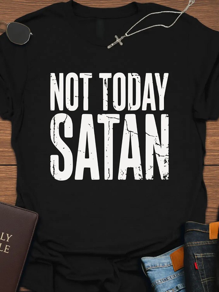 Not Today Satan | Funny T-Shirt product image (3)