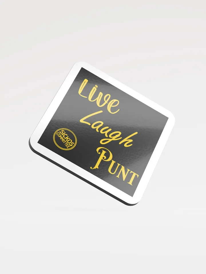 Live Laugh Punt Glossed Cork Coaster (One Coaster) product image (1)