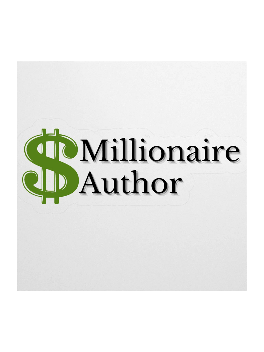 Millionaire Author Sticker, Gifts for Authors, Author Abundance Sticker product image (1)