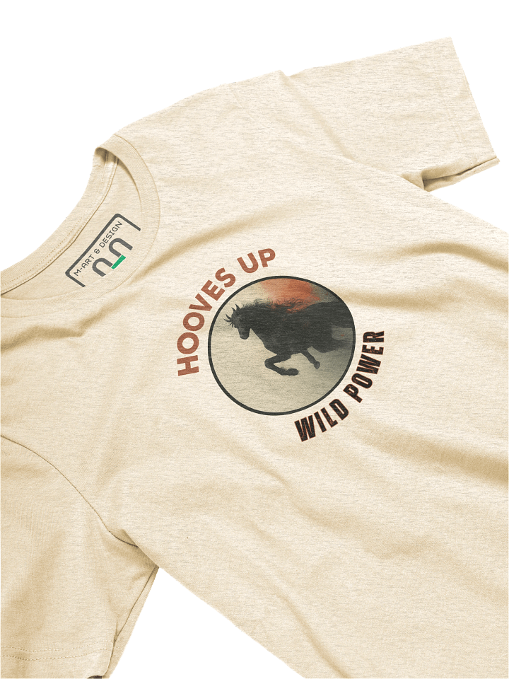Hooves Up – Wild Power Horse Shirt Bold Equestrian Graphic Tee by M-Art and Design product image (2)