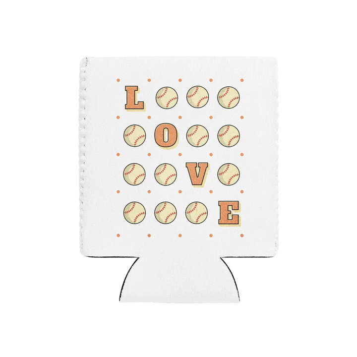 Love Baseball Square Letter Coozie Can Cooler product image (1)
