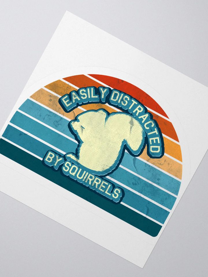 Retro Easily Distracted Sticker product image (6)