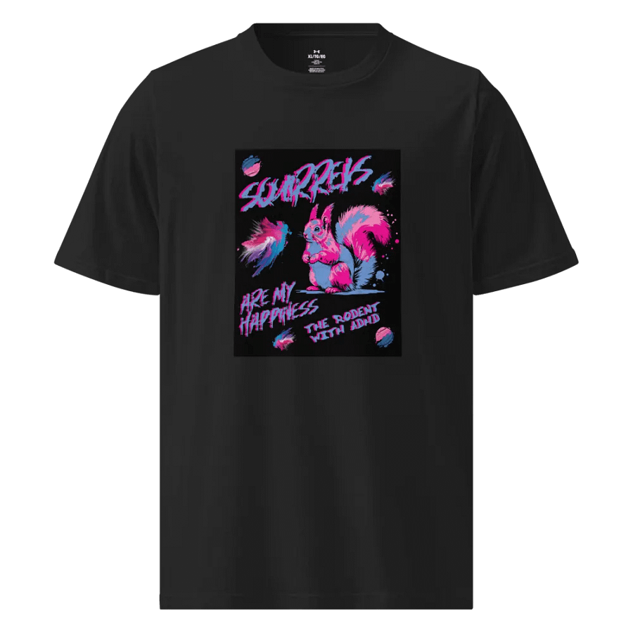 SQUIRRELS ARE MY HAPPINESS UNDERARMOUR TEE product image (1)