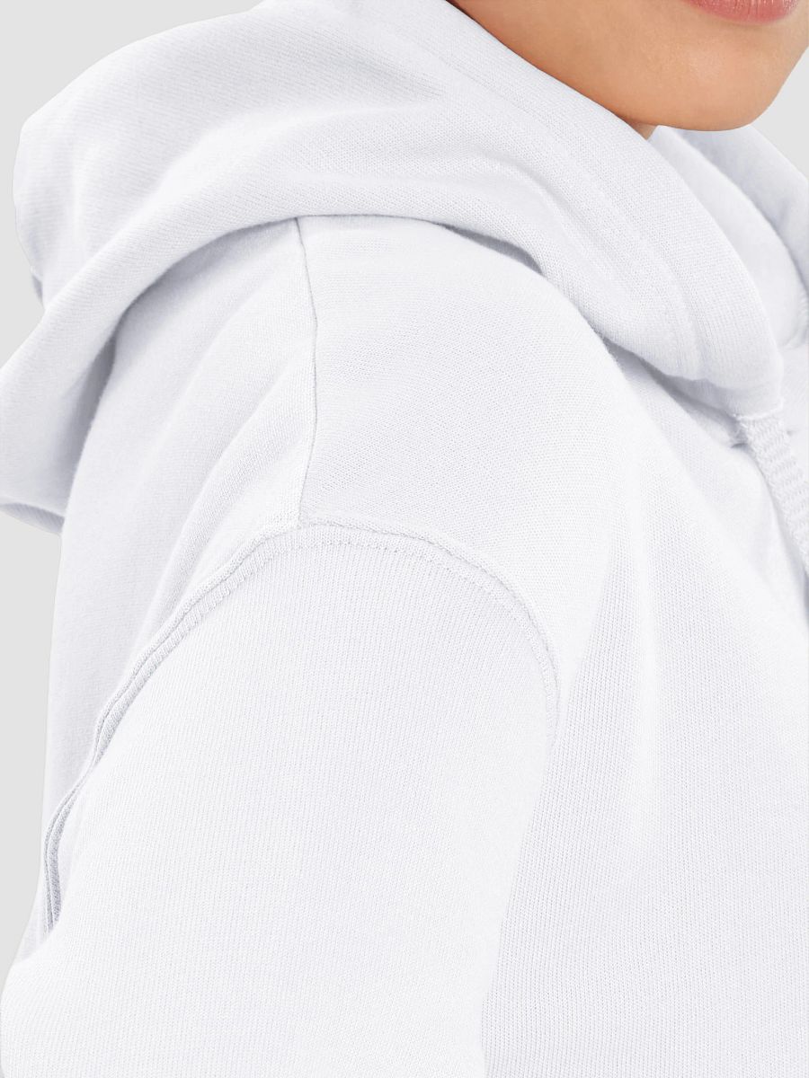 Plain Color White Crop Hoodie product image (6)