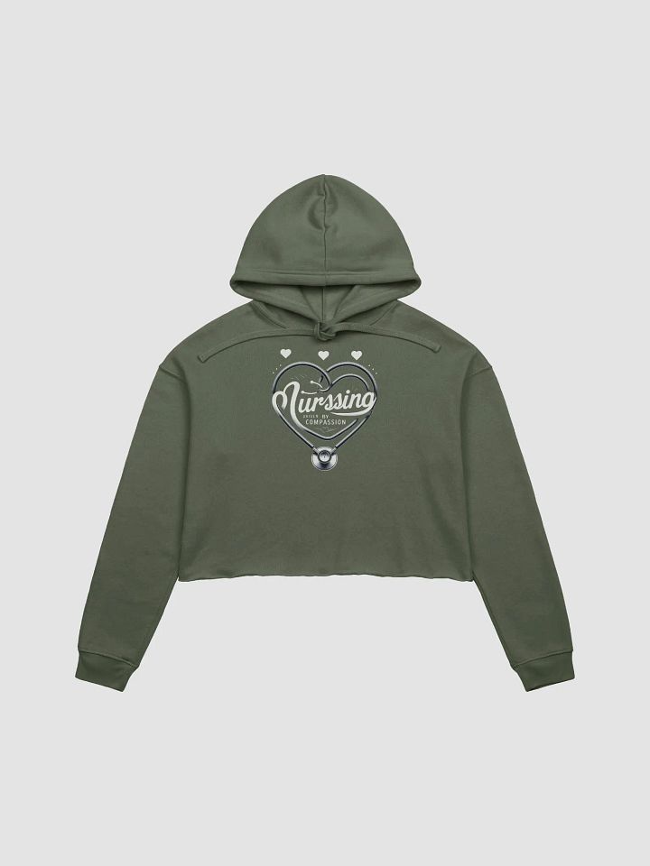 Heartbeat Nursing Stethoscope Crop Hoodie product image (1)