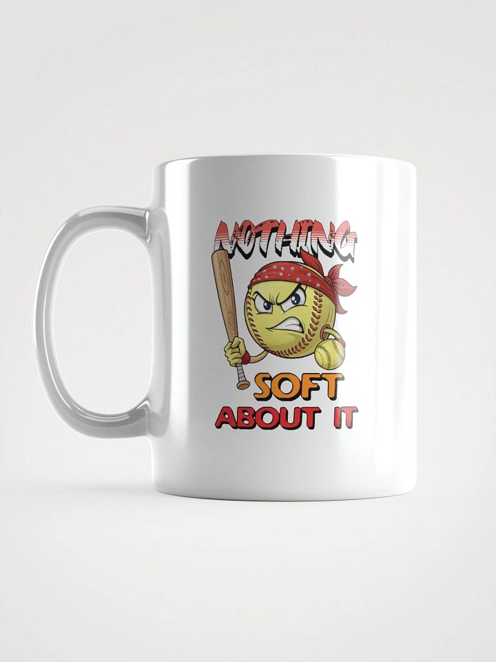 Nothing Soft About It Softball Angry Rebel Mug product image (1)
