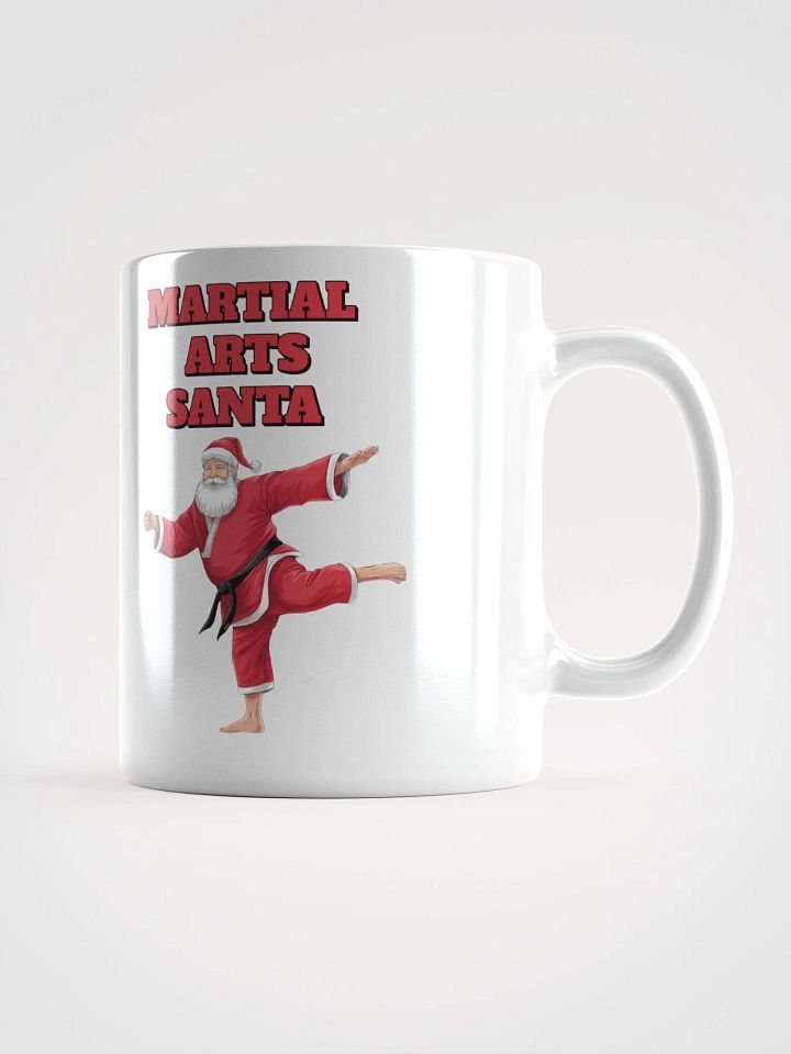Martial Arts Santa - Funny Christmas White Mug product image (3)