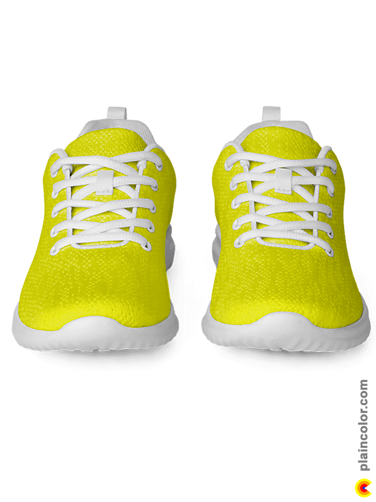 Women's Bright Yellow Athletic Shoes Lace-up Sneakers product image (3)