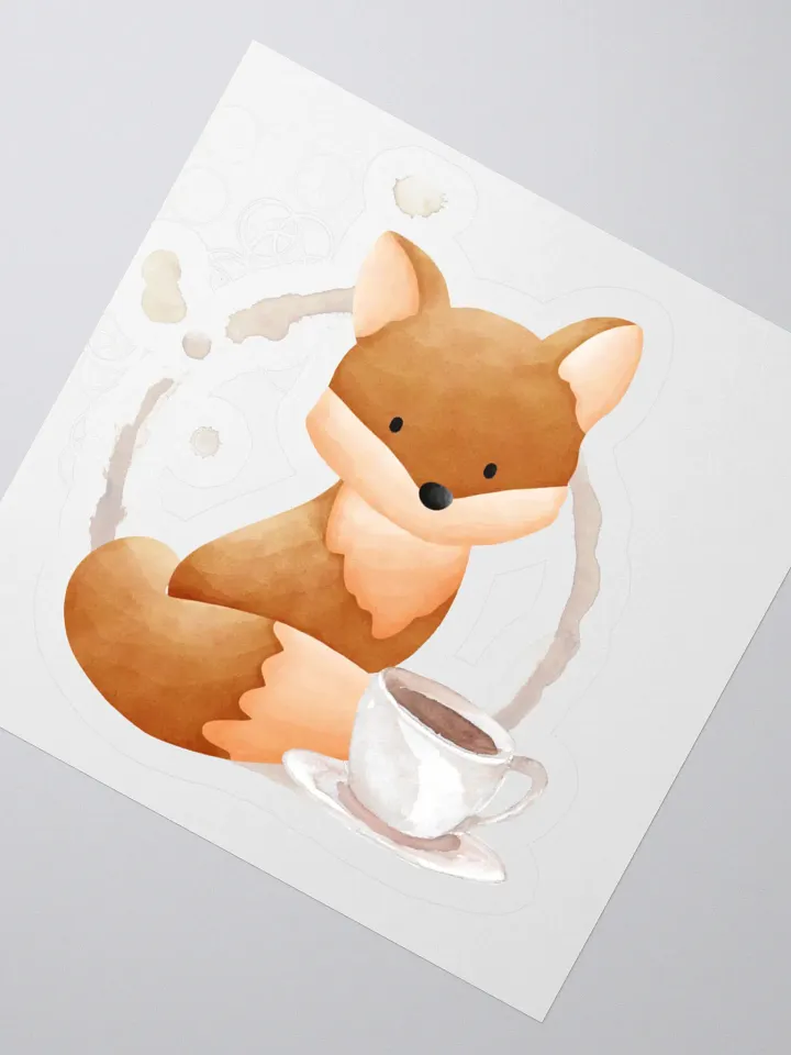 Coffee with Peach | Kiss Cut Sticker product image (5)