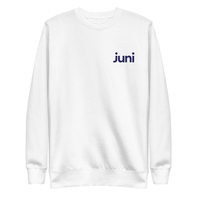 Juni Adult Crew Sweatshirt, White product image (1)