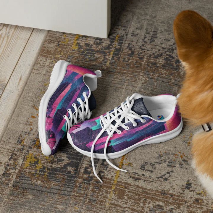 Vaporwave New York City All Over Print Athletic Shoes product image (2)