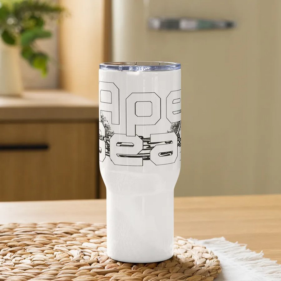 Travel Mug with a Handle - White HApex Gear White Logo product image (9)