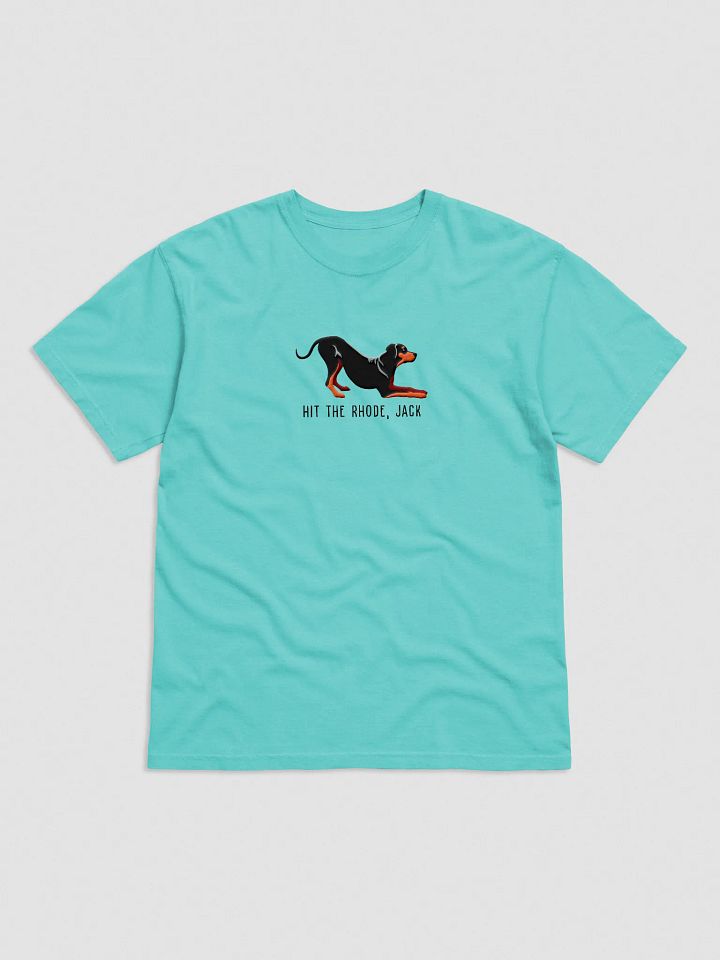 Hit the Rhode, Jack T-Shirt(Embroidered) of a Rhodesian Ridgeback(Black & Tan) product image (25)