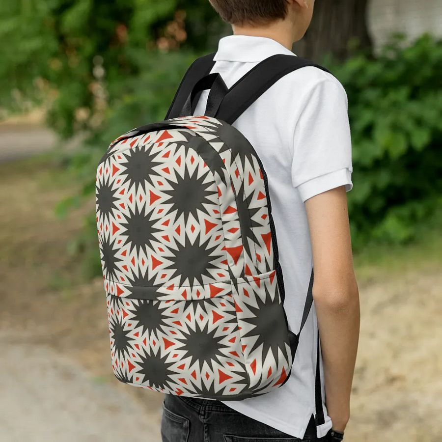Star Pattern Orange White product image (1)