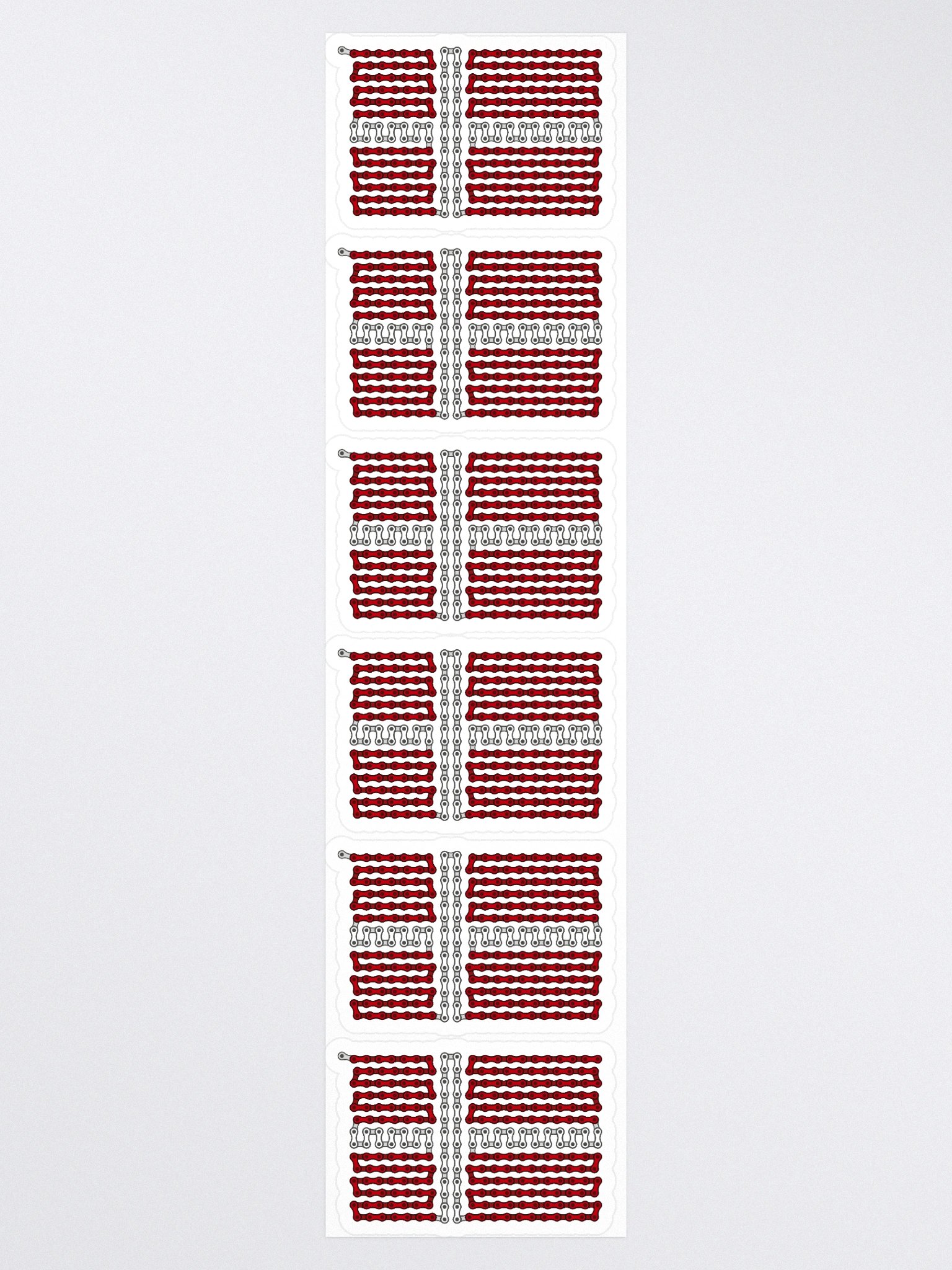 Denmark Bike Chain Flag Sticker 6 Pack product image (3)