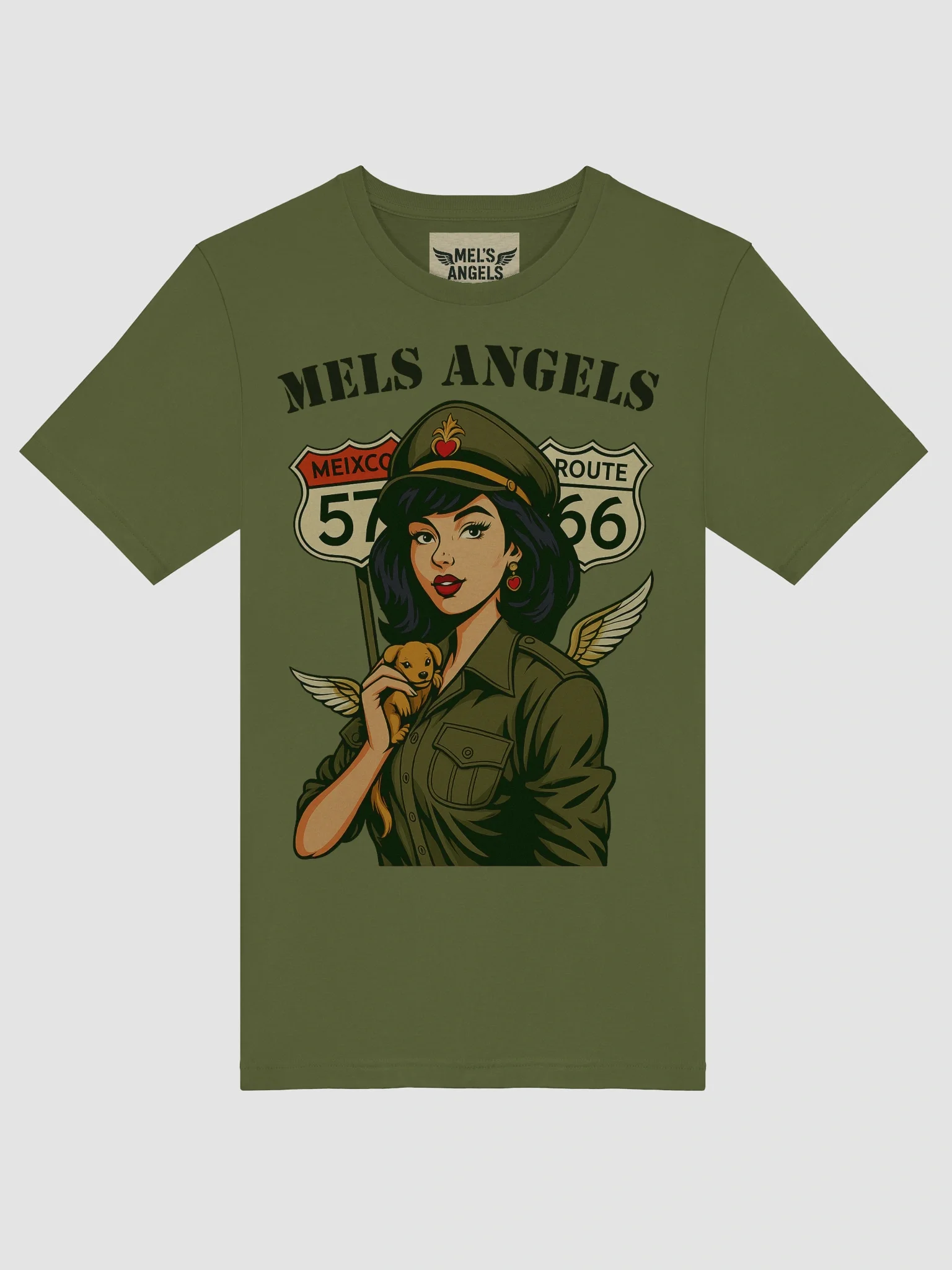 🪽 Mel’s Angels “Route 57–66” Vintage Tee product image (27)