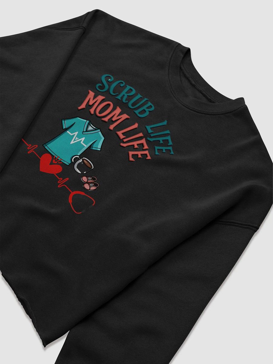 Scrub Life Mom Life Crop Sweatshirt product image (15)