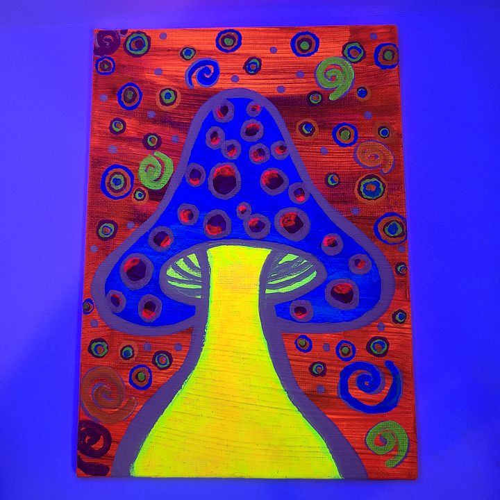 Just a Fungi 5x7 painting on canvas product image (1)