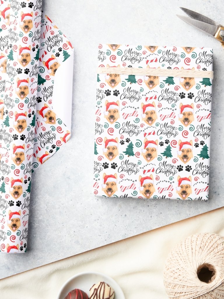 German Shepherd Christmas Gift Wrapping Paper product image (3)