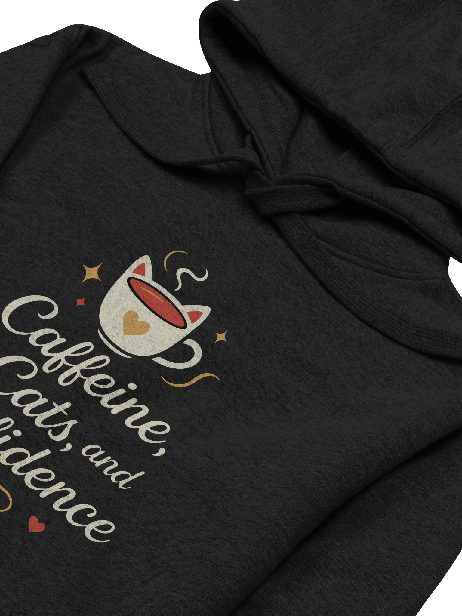 Caffeine, Cats, and Confidence Mug Hoodie product image (3)
