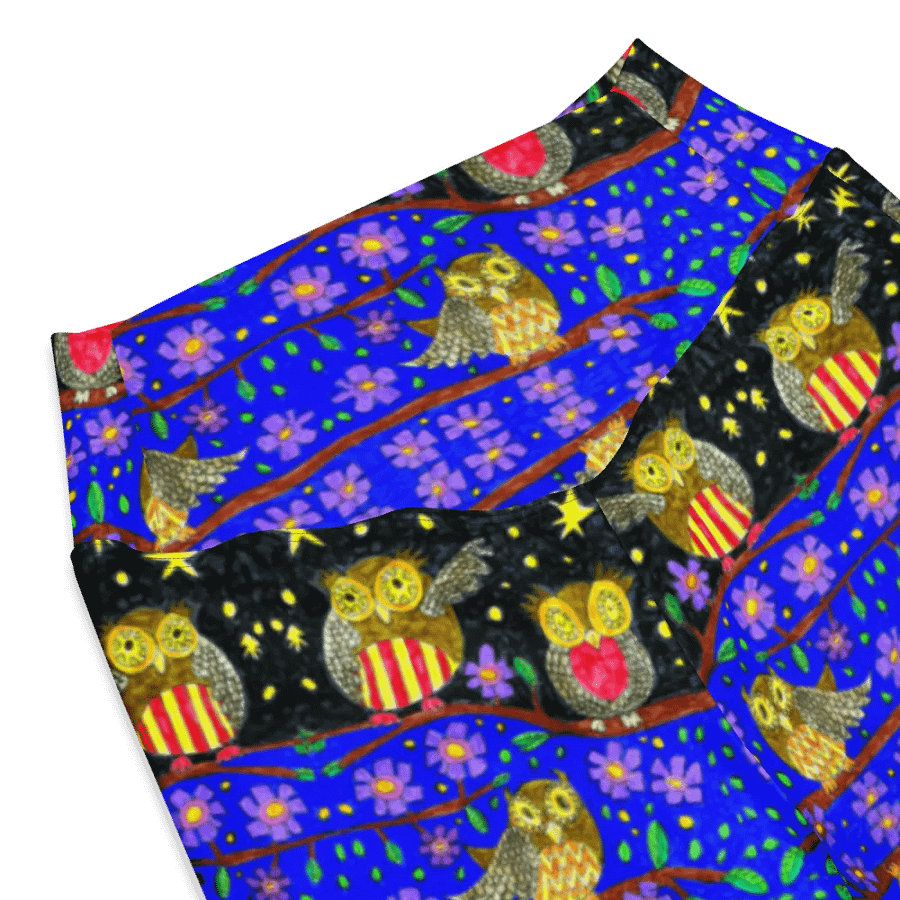 Whimsical Owl Delight Flare Leggings product image (5)