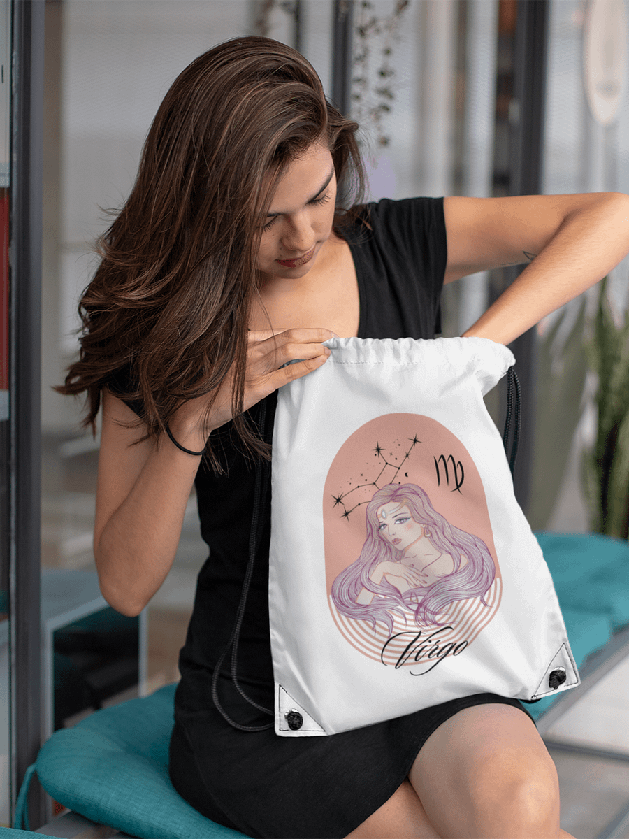 Reach for the Stars: Adorable Horoscope Drawstring Bag - Virgo product image (1)
