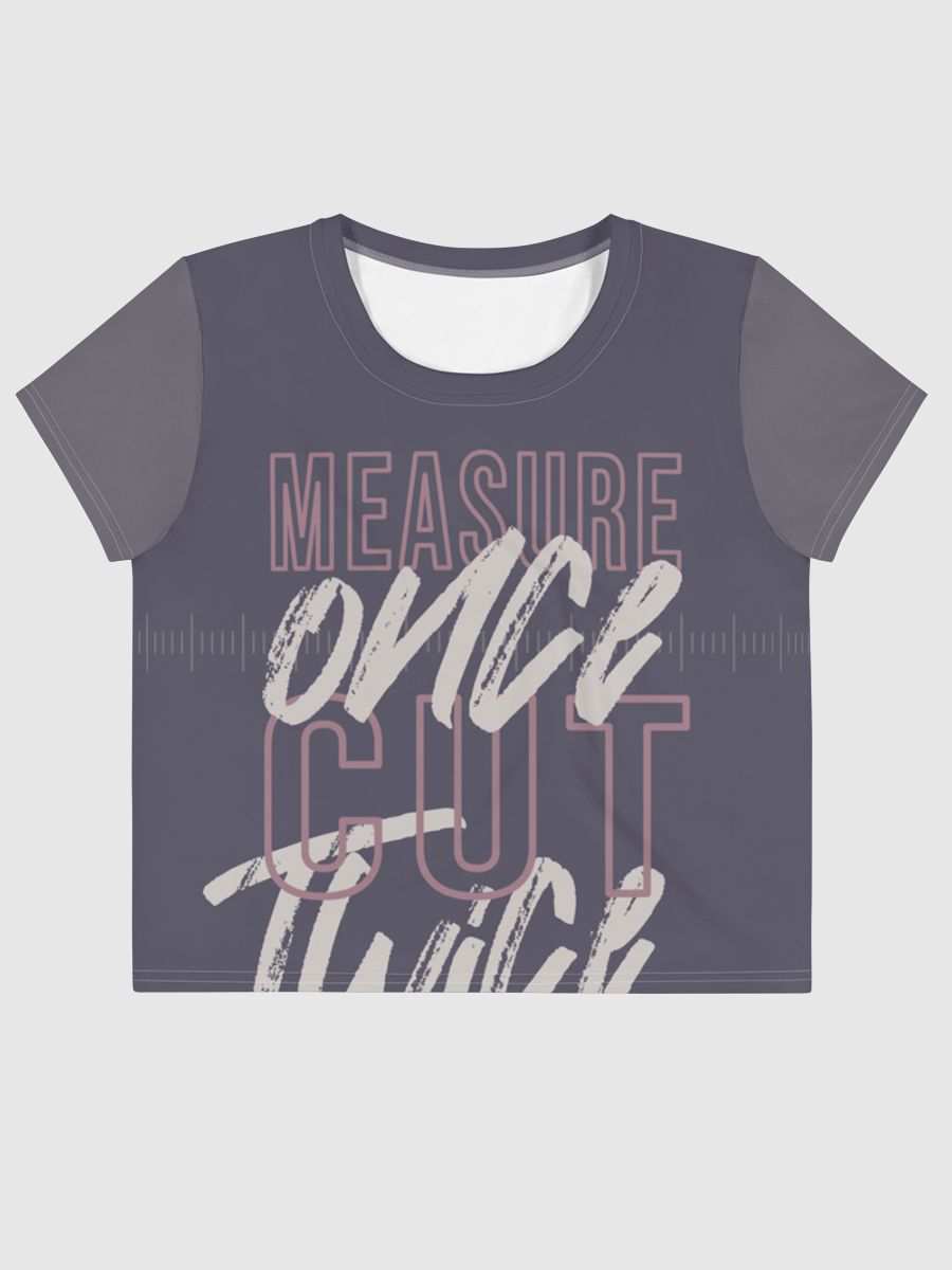 Measure Once Cut Twice Crop Top (Purple) product image (4)