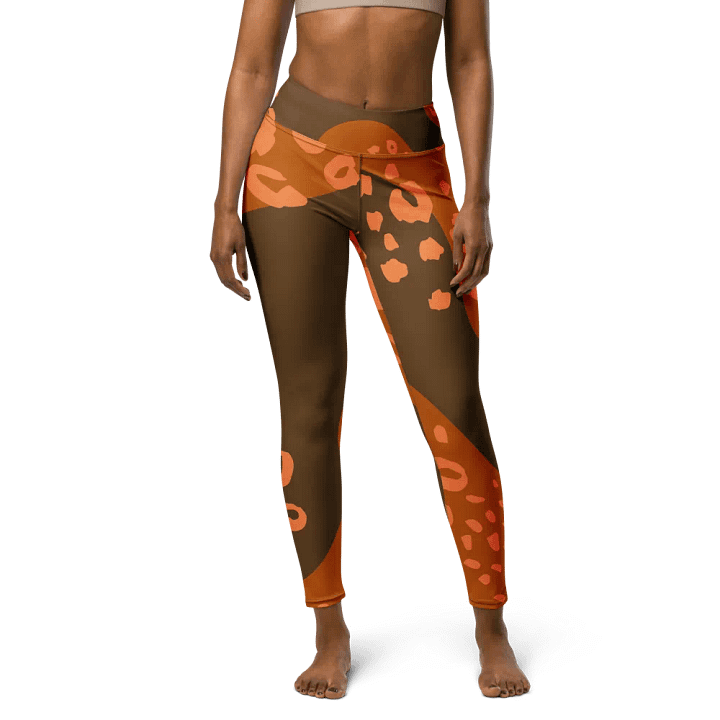 Orange Animal Print Yoga Leggings product image (2)