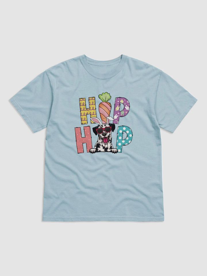 Hip Hop Easter Dalmatian T-Shirt | Cute Easter Day Dalmatian Wearing Bunny Ears and Sunglasses T-Shirt product image (7)